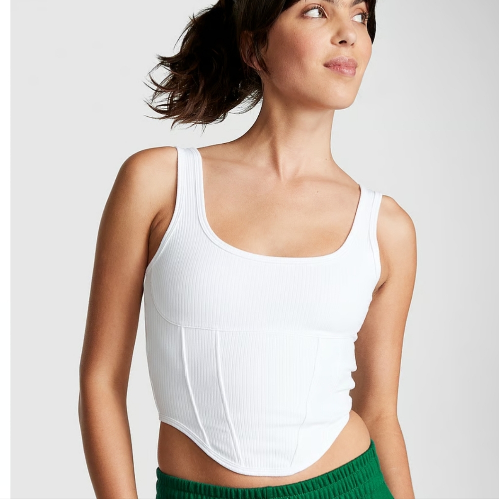 Victoria secret PINK cinched corset crop top bralette